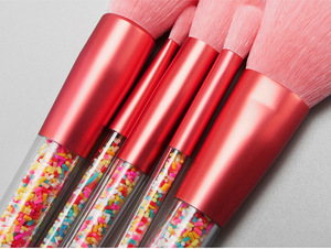 2019 New Cute Gift 5pcs Candy Makeup Brushes with Brush Set Case Your Own Brand Makeup Brush Set
