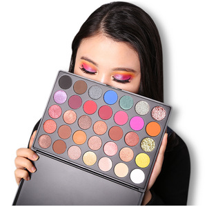 2019 New Make Up Cosmetics custom glitter 35 colors private label eyeshadow palette