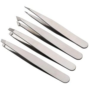 2019 Wholesale Beauty Personal Care Stainless Steel Slant Eyebrow Tweezer