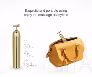 24K Golden Germanium Beauty Instrument Beauty Bar Skin Face Massage Tool Energy Facial Massager Beauty Bar