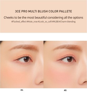 3CE PRO MULTI BLUSH COLOR PALETTE #SOFTENER Face Make Up Cosmetics Blusher 6 Color Makeup Blush Palette