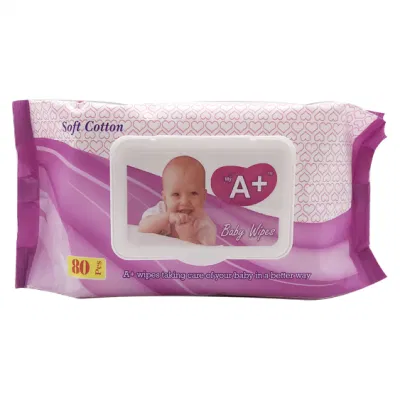 Alcohol Free Wipe 80/100 Baby Wipe Disposable Baby Wet Wipes