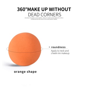 Beauty Real Soft Latex Free  Fruit Makeup Sponge Orange Cosmetic Blender Puff Wholesale Low Moq