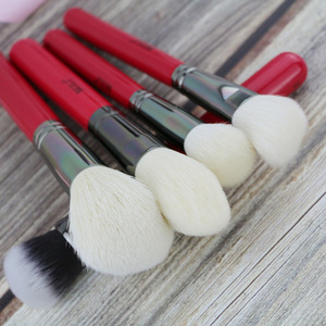 BEILI  FBS28 USA FREE SHIPPING Premium Red 28Pcs Cosmetic Tool Professional Wood Handle Best  Makeup Blending Brushes Set