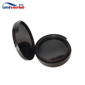 Black compact makeup container empty blush compact powder case
