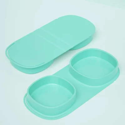 BPA Free Food Grade LFGB Silicone Foldable Baby Plate Set with Lid