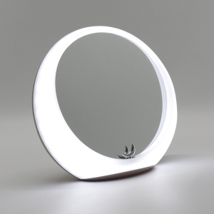 Bulk bluetooth makeup vanity mirror speaker portable tabletop cosmetic mirror with usb port charging