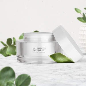 Cosmetic packaging skincare cream pot jar gloss white 30 g 50 g double wall empty acrylic cream jar