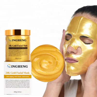Customized Wrinkle and Moisturizing Facial Powder Skin Care 24K Gold Collagen Cosmetics Face Mask