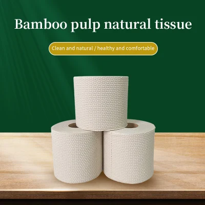 Easily Soluble Soft Bamboo Toilet Paper Customize Logo