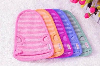 Eco-Friendly Custom Design Silk Mitt Body Exfoliating Bath Mitt Massage SPA Mitt