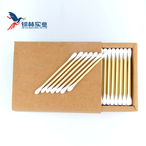 eco-friendly paper square box bamboo stick cotton bud