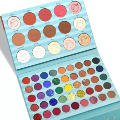 European and American Cross-Border Explosions in 60 Colors! Eye Shadow Large Plate Makeup Orange Blossom with The Same Matte Glitter Blush New European and Amer