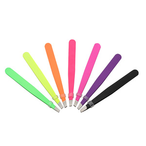 eyebrow tweezers with beautiful printing promotion good sale can make logo professional tweezer