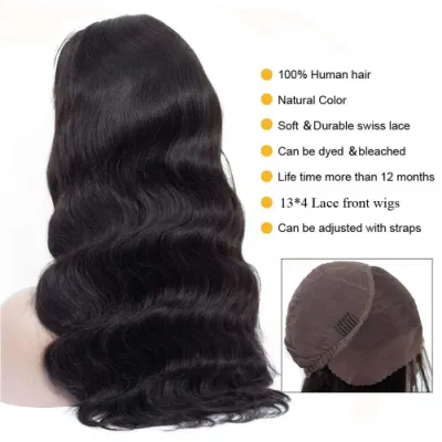 Factory Hot Sale 100% Unprocessed Brazilian Virgin Hair Extension Remy Hair Body Wave 13X4 Lace Front Human Hair Wigs for Black Women 150% 180% 210% 250%