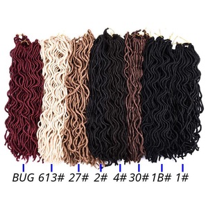 Faux Locs Curly Wavy Braiding Hair 24S Crochet Braids Hair Dreadlocks Locs Hair Extension