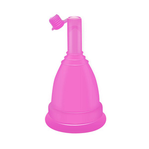 FDA Approved New Design Leak Proof Reusable Collapsible  Lady  Women Silicone Menstrual Cup With Cover Cap Lid