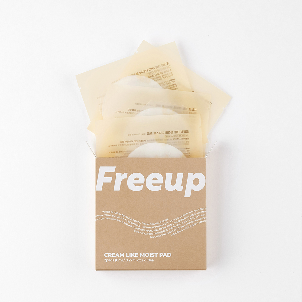 Freeup Cream Like Moist Pad (Portable / Pack of 10) (CPNP/FDA)