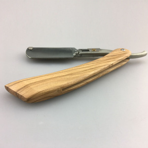 High quality OEM shaving barber razor with wooden handle