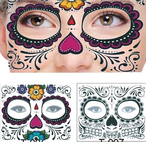 Hot selling Halloween facial stickers / Eyeshadow Sticker / Eye Face Waterproof Temporary Tattoo sticker for Beauty Makeup l