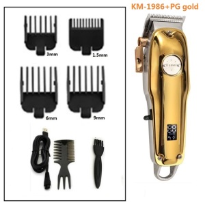 KM-1986 PG Electric Hair Clippers Cordless LCD large capacity Barber Professional Hair Cutting Trimmer Machine