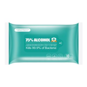 Medical Grade 70 Alcohol Antibacterial Desinfect Hand Wet Wipe Logo with Alcohol in Bulk