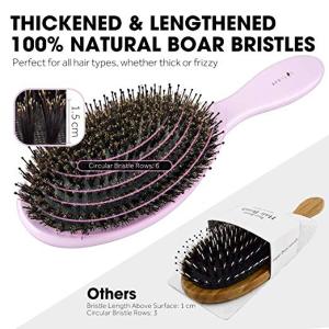 New Arrival Pink Wooden Hair Brush With Boar Bristles Mix Nylon,Private Label Hair Brush Boar Bristle Hair Brush Wholesale