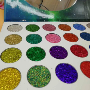 No brand cosmetics makeup 24 colors glitter eye shadow makeup palette with private label