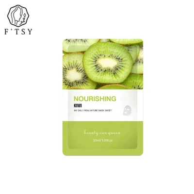 OEM Manufacturer Hyaluronic Acid Natural Kiwi Fruit Serum Sheet Face Mask Facial