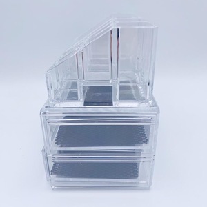 (PDIY-0002) Acrylic cosmetic box for cosmetic&amp;beauty packaging color clear make up cosmetic clear box with drawers