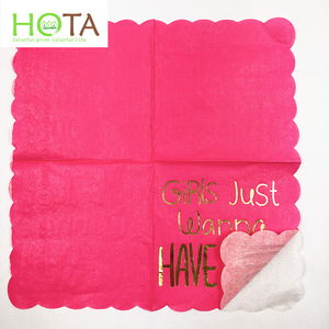 print napkin with hot stamping