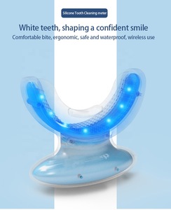 Rechargeable Blue Led Light Silicone Teeth Whitening Accelerator Wholesale Handle Silicone Mouth Tray