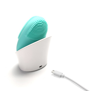 Silicone electric waterproof facial cleansing brush face cleaner for skin care