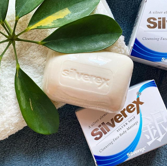 SILVEREX Colloidal Silver Soap Bar with Rich Bubbles for Skincare and Immune Improving Effect