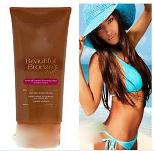 Sun tanning lotion with private label