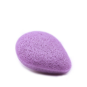 Various colors water drop shape 100% Pure natural konjac face sponge for facial cleaning
