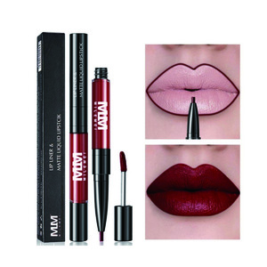 Waterproof Long Wear Matte Double End Lip Gloss And Lip Liner