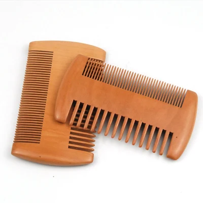 Wholesale Anti Static Custom Mens Beard Pocket Comb Beard Grooming Kit Wood Wide Tooth Beard Comb