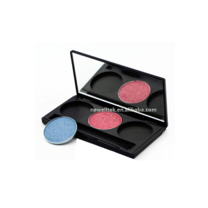 Wholesale Empty 3 Color Makeup Eyeshadow Palette Case Private Label Eyeshadow Compact Palette Packaging Container