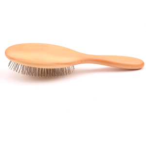 Wooden/Bamboo Handle Metal Bristle Hair Brush