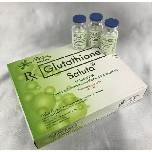 Saluta 1800 mg Reduced Glutathione Skin Whitening Injection 10 Sessions