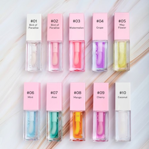 Private Label Lip Makeup Oil Shiny Lip Gloss Popular Fresh Lip Plumper