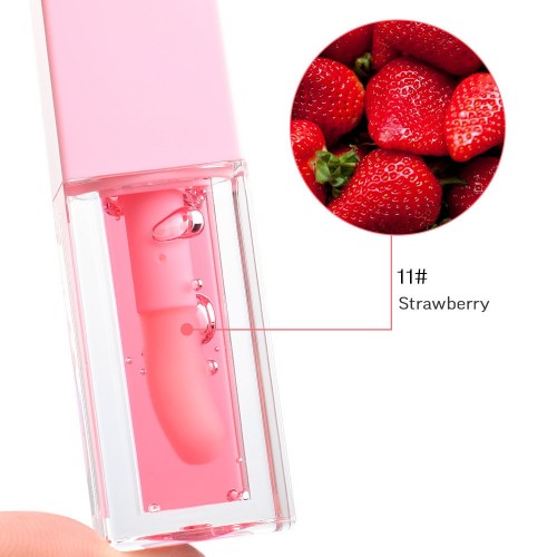 Private Label Lip Makeup Oil Shiny Lip Gloss Popular Fresh Lip Plumper