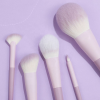 Custom Logo 10Pcs Purple Makeup Brush Set with PU Leather Envelope Bag Soft Synthetic Hair Cosmetic Brushes Wholesale OEM/ODM