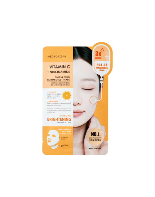 MEDIFORDEAR FACE & NECK MASK [VITAMIN C + NIACINAMIDE]