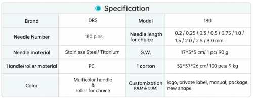 Derma Roller In Stock Microneedle Derma Roller DRS180 derma roller skin