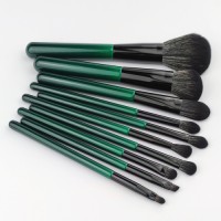 10-Piece Green Makeup Brush Set – Professional Face & Eye Brushes  OEM Private Label