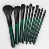 10-Piece Green Makeup Brush Set – Professional Face & Eye Brushes  OEM Private Label