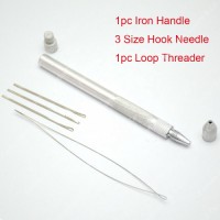 1 Set Hair Extension Tools Aluminum Ventilating Holder and Needles Kit (Holder and Needles Kit, One Set)