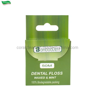 100% Biodegradable Corn Fiber Mint Favor Dental Floss Paper Box